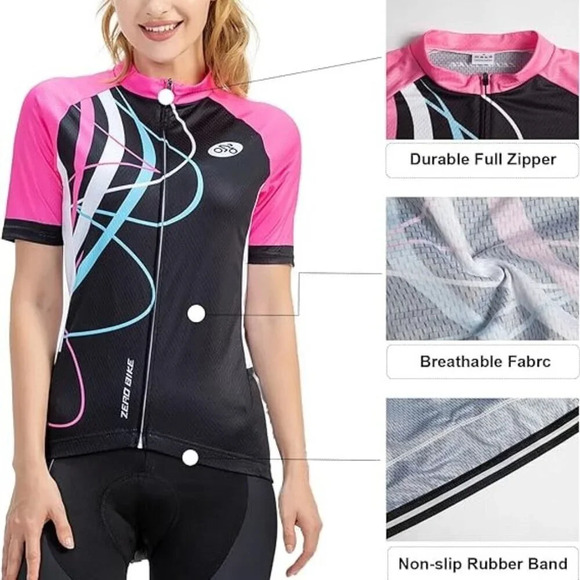 ZeroBike Cycling Jersey Top, Size Medium,‎ Short Sleeve, Quick Dry, Breathable - Picture 7 of 7